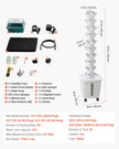 50-Pod Hydroponic Tower Garden with App Control, 10 Tiers & 20L Water Tank