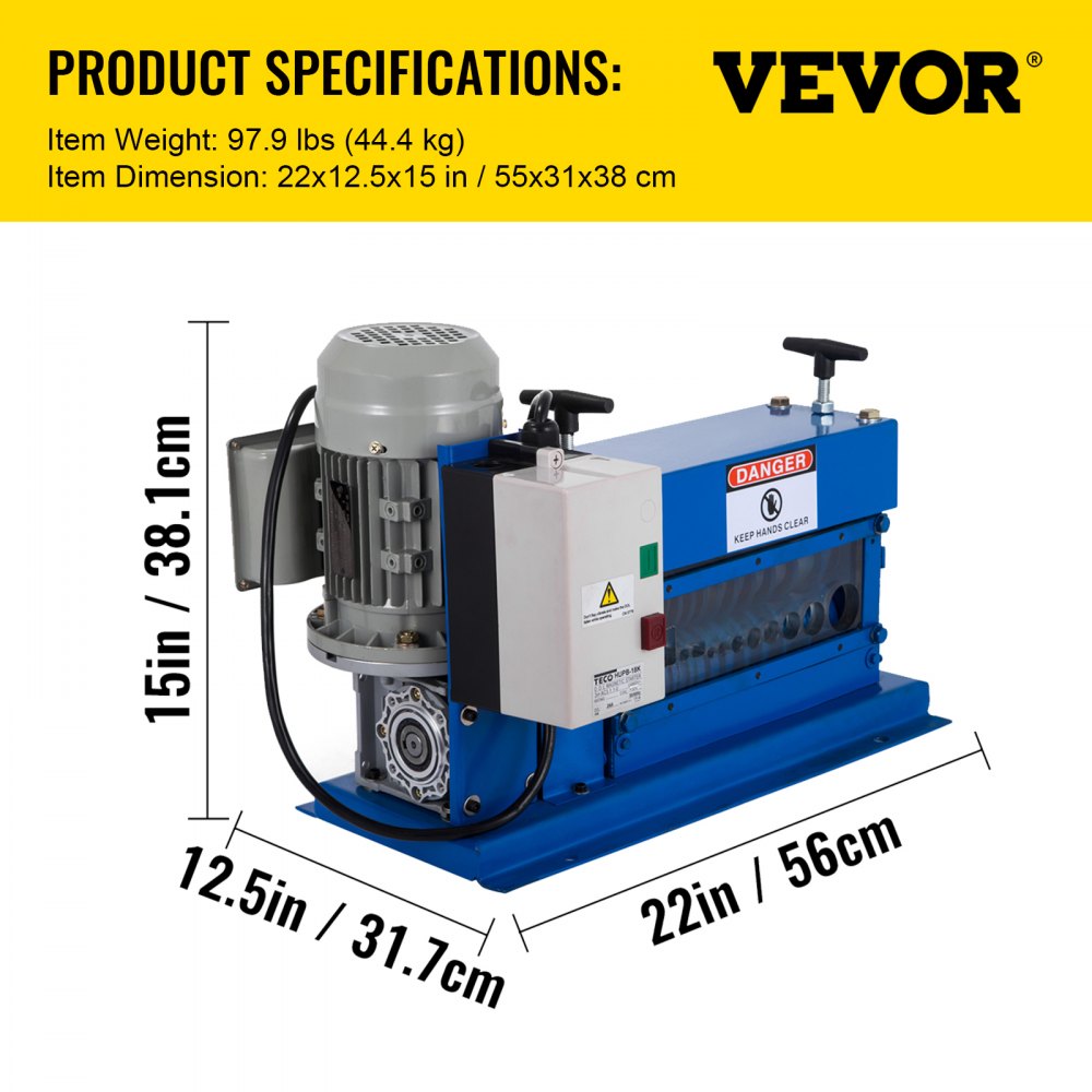VEVOR Wire Stripping Machine Copper Cable Stripper 11 Channel 18 AWG - 1