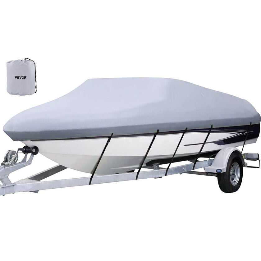 VEVOR Waterproof Boat Cover, 17'-19' Trailerable Boat Cover, Beam Width up to 102