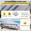 VEVOR Waterproof Boat Cover, 20'-22' Trailerable Boat Cover, Beam Width up to 106