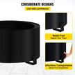 VEVOR Stove Bonfire, Carbon Steel Smokeless Fire Pit, 23.6-inch Diameter Stove Bonfire Fire Pit, Double Wall Design Smokeless Fire Bowl, Portable Wood Burning Fire Pit for Outdoor Picnic Camping Black