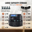 VEVOR USD Coin Counter & Coin Sorters with LCD Display, Coin Sorter Machine for USD Coin 1￠ 5￠ 10￠ 25￠ $1, Sorts up to 300 Coins/min, Change Counter Holds 2000 Coins Included 5 Coin Bins & 5 Tubes