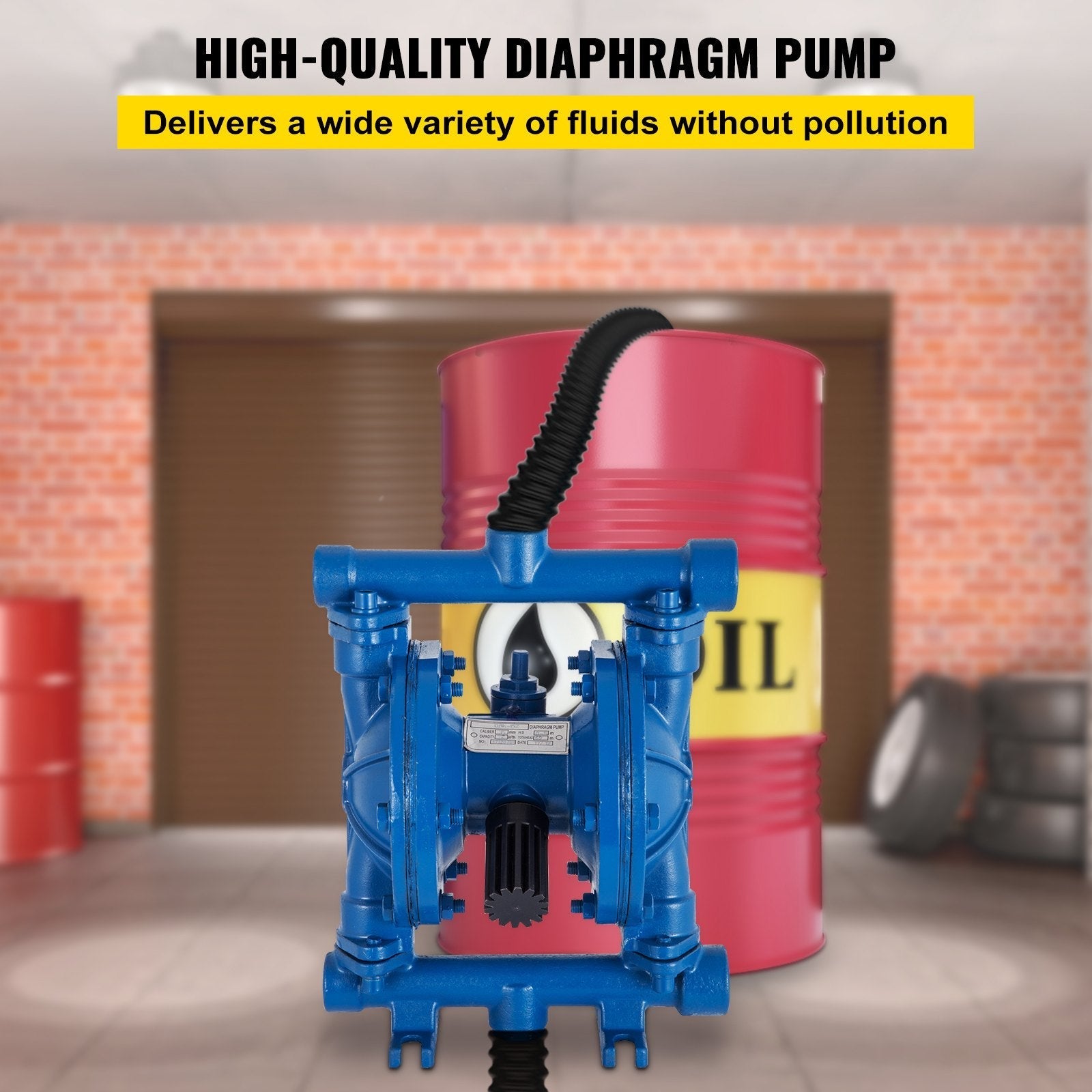 VEVOR Air-Operated Double Diaphragm Pump, 1/2