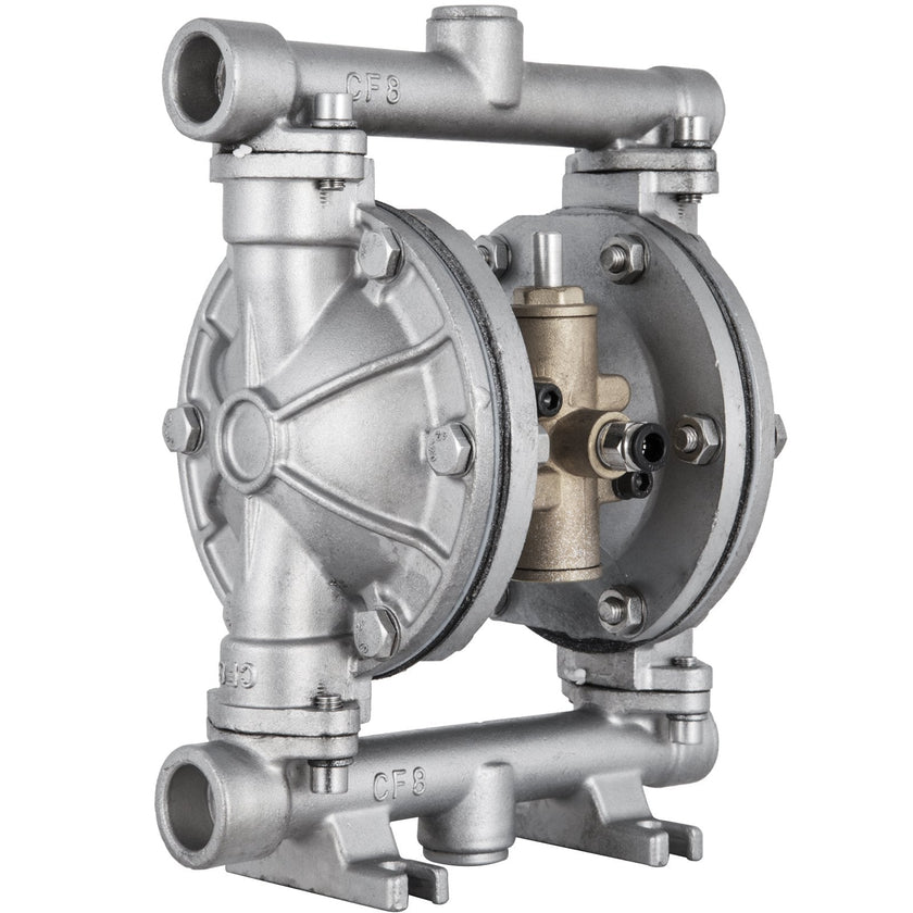 VEVOR Air-Operated Double Diaphragm Pump, 12 GPM, Max 115 PSI With 1/2