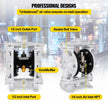 VEVOR Air-Operated Double Diaphragm Pump 1/2 Inch Inlet Outlet Polypropylene 13 GPM Max 100PSI,Nitrile Corrosion-Proof Diaphragm Air Pump for Chemical Industrial Use,QBY-15PP
