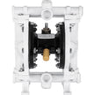 VEVOR Air-Operated Double Diaphragm Pump 1/2 Inch Inlet Outlet Polypropylene 13 GPM Max 100PSI,Nitrile Corrosion-Proof Diaphragm Air Pump for Chemical Industrial Use,QBY-15PP