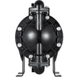 VEVOR Air-Operated Double Diaphragm Pump 1 inch Inlet Outlet Aluminum 35 GPM Max 120PSI for Chemical Industrial Use(QBY4-25L-1inch-35)