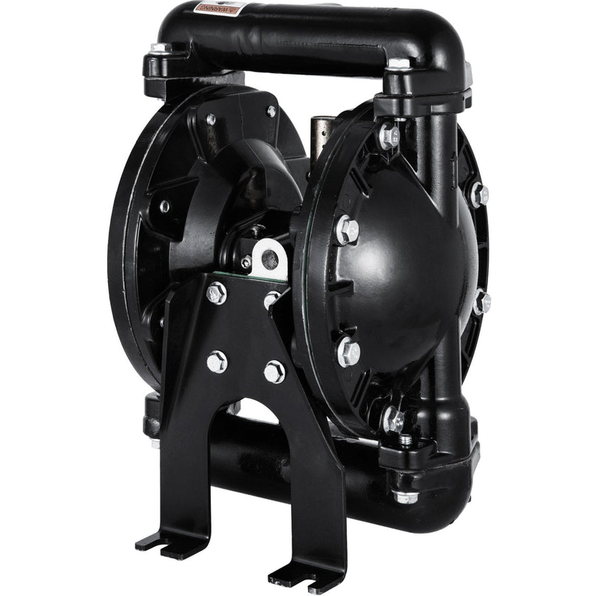 VEVOR Air-Operated Double Diaphragm Pump 1 inch Inlet Outlet Aluminum 35 GPM Max 120PSI for Chemical Industrial Use(QBY4-25L-1inch-35)