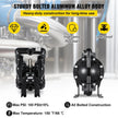 VEVOR Air-Operated Double Diaphragm Pump, QBY4-25L F46 35 GPM 1 Inch Inlet And Outlet, Max 120 PSI, NPT1/2 inch Air Inlet, Corrosion-Proof Aluminum Dual Diaphragm Air Pump for Chemical Industrial Use