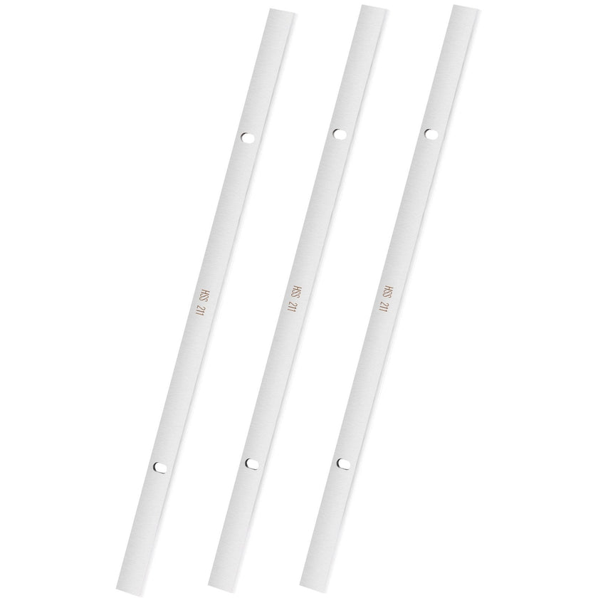 VEVOR Planer Blades Knives, 13-inch Thickness Planer Knives, 2 mm Thickened High Speed Steel Replacement HRC55-60 Hardness, Convenient Mounting Holes for Carpentry, Home DIY, Industries, Set of 3