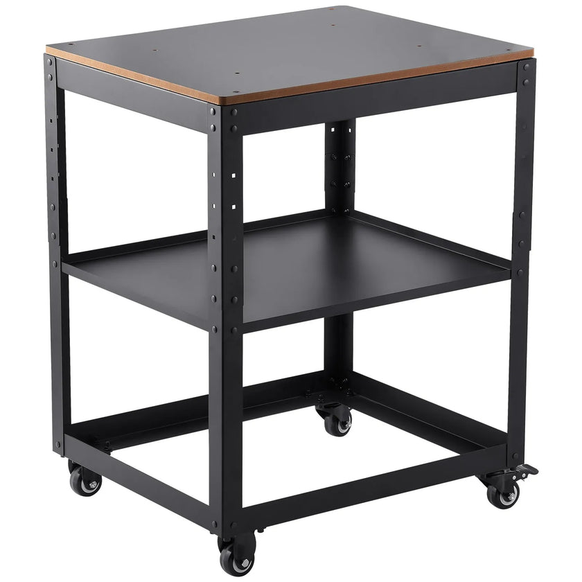 VEVOR Planer Stand, 100 lbs/ 45 kg heavy loads, Three-Gear Height Adjustable thickness planer table,with 4 Stable Casters & Storage Space, for most planers, saws, bench-top machines, power tools