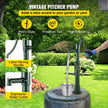VEVOR Hand Water Pump w/ Stand, 15.7 x 9.4 x 51.6 inch Pitcher Pump& 26 inch Pump Stand w/ Pre-set 1/2