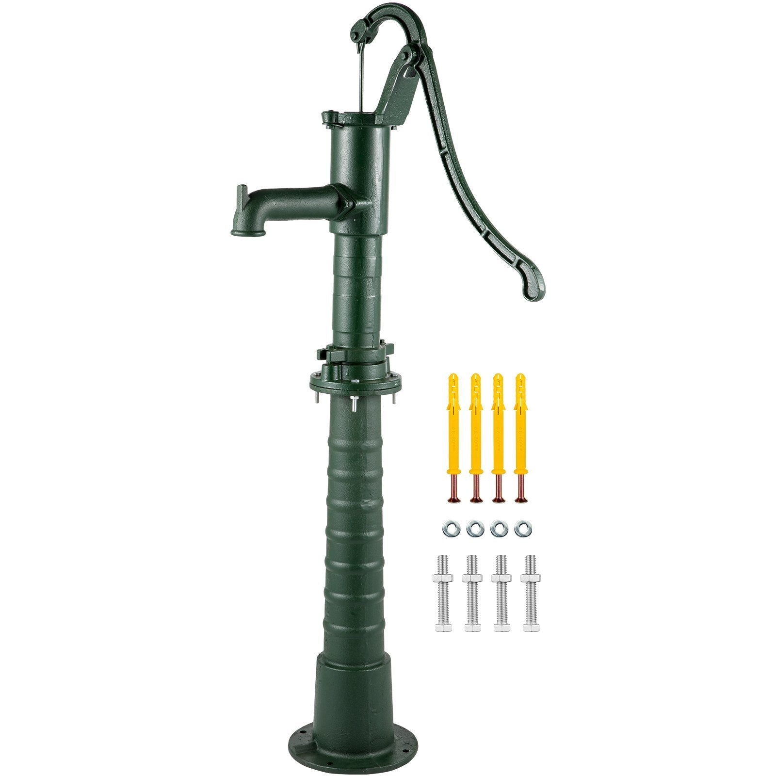 VEVOR Hand Water Pump w/ Stand, 15.7 x 9.4 x 51.6 inch Pitcher Pump& 26 inch Pump Stand w/ Pre-set 1/2