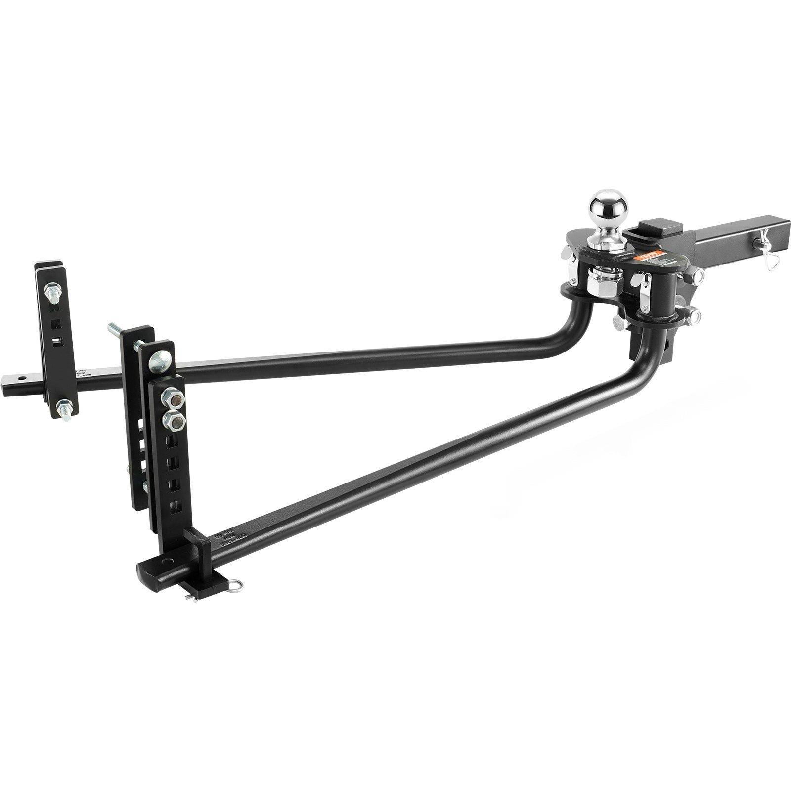 VEVOR Weight Distribution Hitch, 1,000 lbs Weight Distributing Hitches Kit with Sway Control for Trailer, 2-In Solid Steel Shank, 2-5/16 in Alloy Steel Ball, Powder Coated Load Leveling Hitch, Black