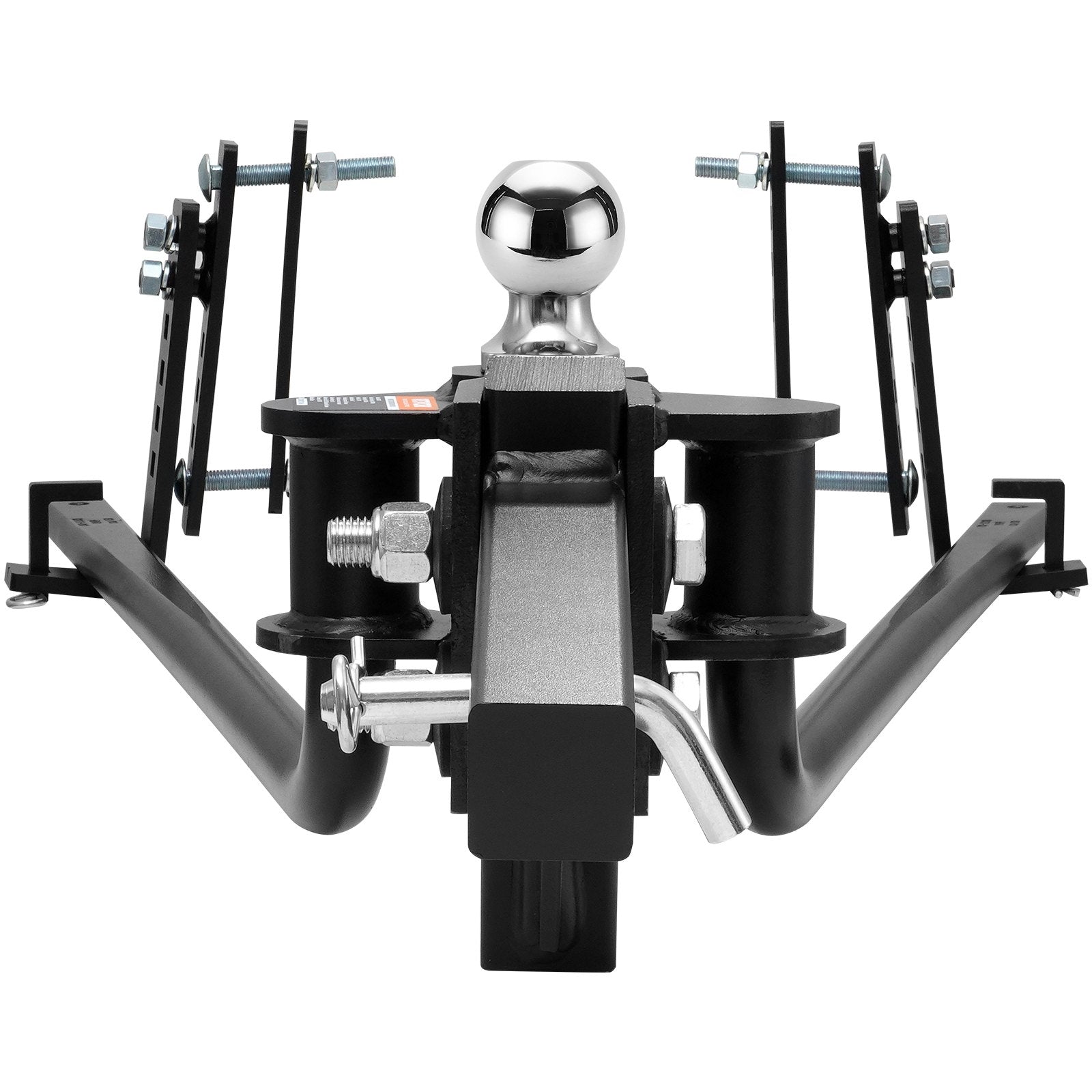 VEVOR Weight Distribution Hitch, 1,000 lbs Weight Distributing Hitches Kit with Sway Control for Trailer, 2-In Solid Steel Shank, 2-5/16 in Alloy Steel Ball, Powder Coated Load Leveling Hitch, Black
