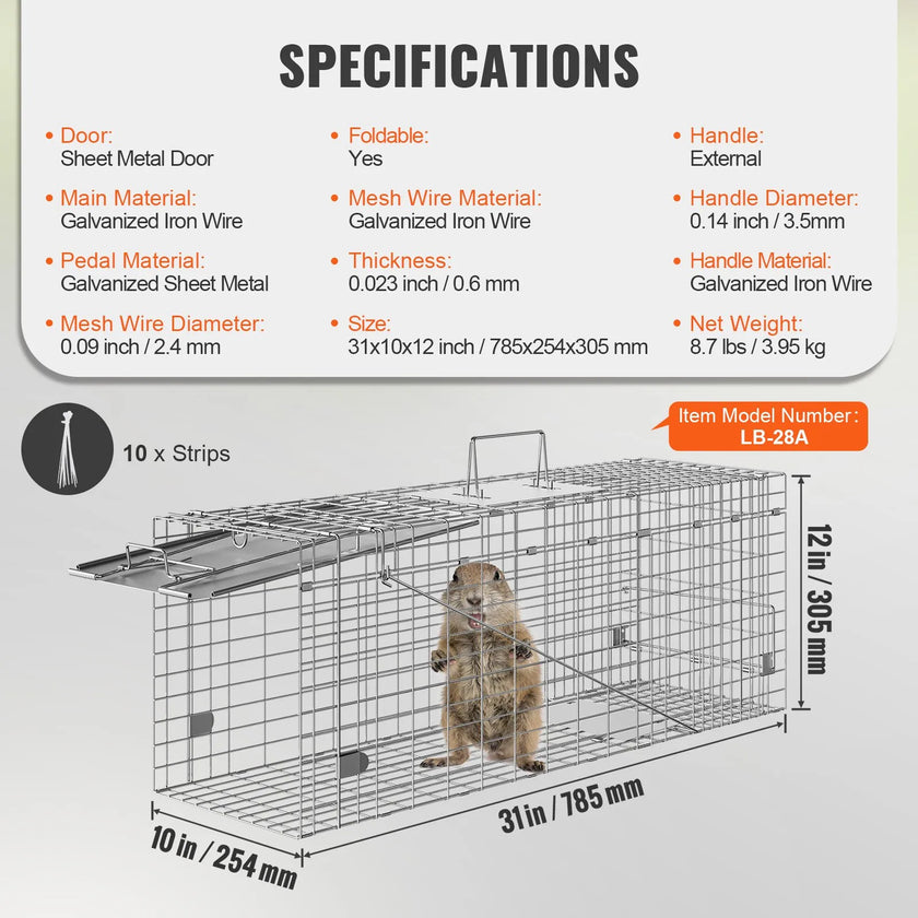 VEVOR Live Animal Cage Trap, 31