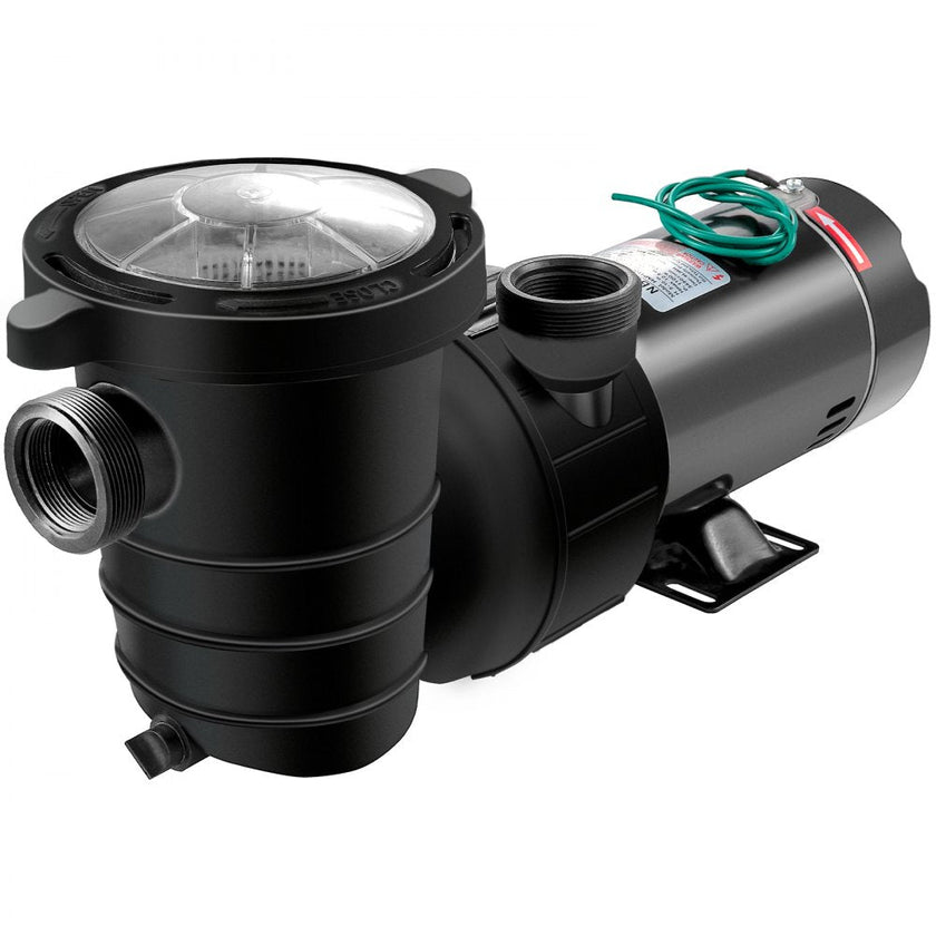 VEVOR 1.5 HP Pool Pump, 1100 W Above Ground Swimming Pool Pump, 4980 GPH Pool Pump Motor witn Strainer Basket, for Clean Swimming Pool Water Salter Water - 1.5