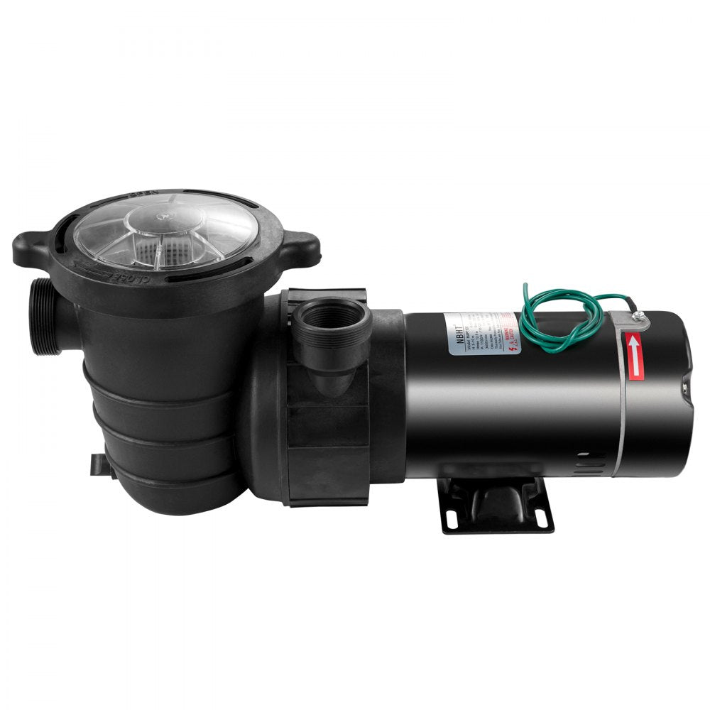 VEVOR 1.5 HP Pool Pump, 1100 W Above Ground Swimming Pool Pump, 4980 GPH Pool Pump Motor witn Strainer Basket, for Clean Swimming Pool Water Salter Water - 1.5