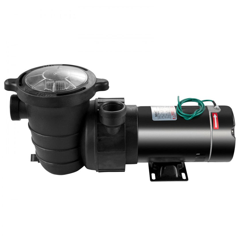 VEVOR 1.5 HP Pool Pump, 1100 W Above Ground Swimming Pool Pump, 4980 GPH Pool Pump Motor witn Strainer Basket, for Clean Swimming Pool Water Salter Water - 1.5