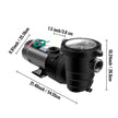 VEVOR 1.5 HP Pool Pump, 1100 W Above Ground Swimming Pool Pump, 4980 GPH Pool Pump Motor witn Strainer Basket, for Clean Swimming Pool Water Salter Water - 1.5