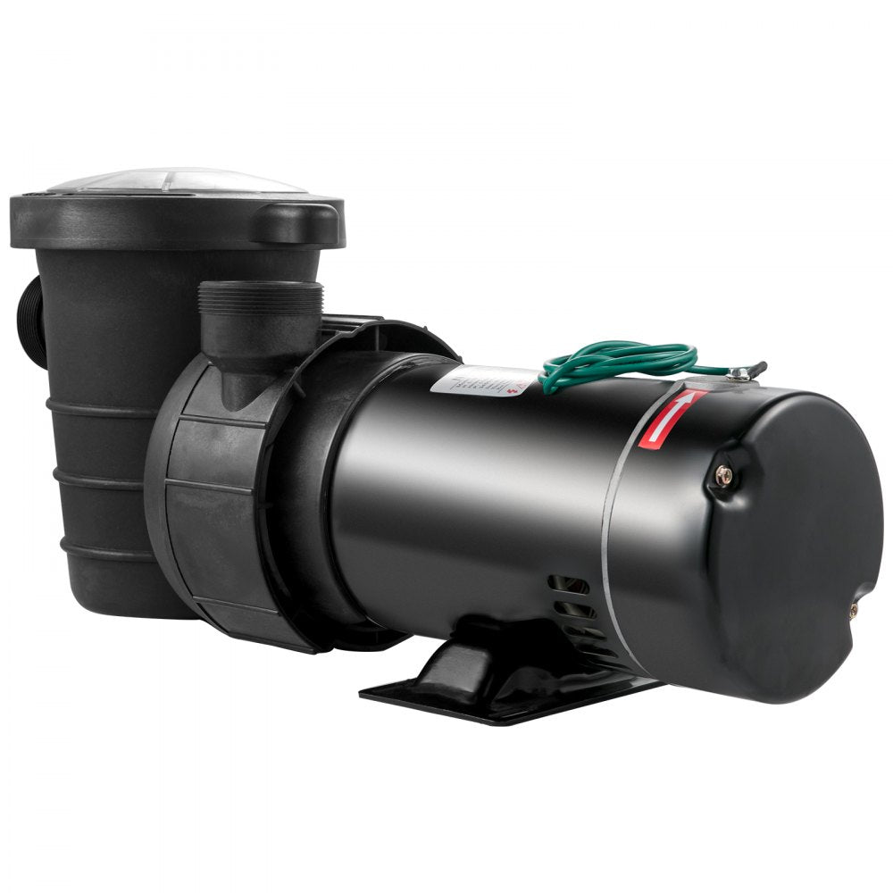 VEVOR 1.5 HP Pool Pump, 1100 W Above Ground Swimming Pool Pump, 4980 GPH Pool Pump Motor witn Strainer Basket, for Clean Swimming Pool Water Salter Water - 1.5