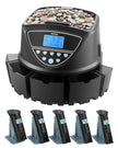 VEVOR USD Coin Sorter with Screen Display Holds up to 2000 Coins 5 Coin Tubes