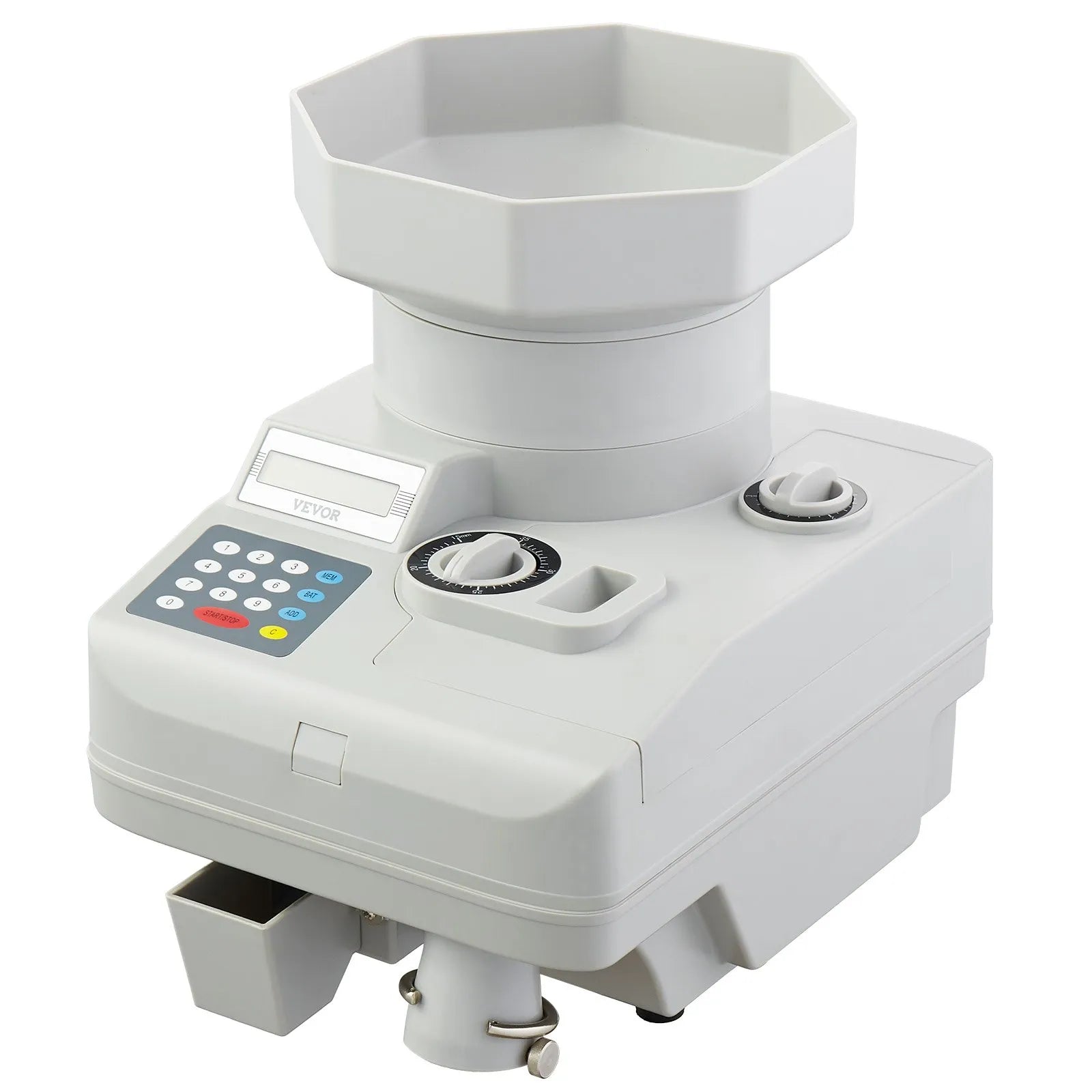 VEVOR Coin Counter Professional Coin Sorter LED Display Holds up to 11000 Coins