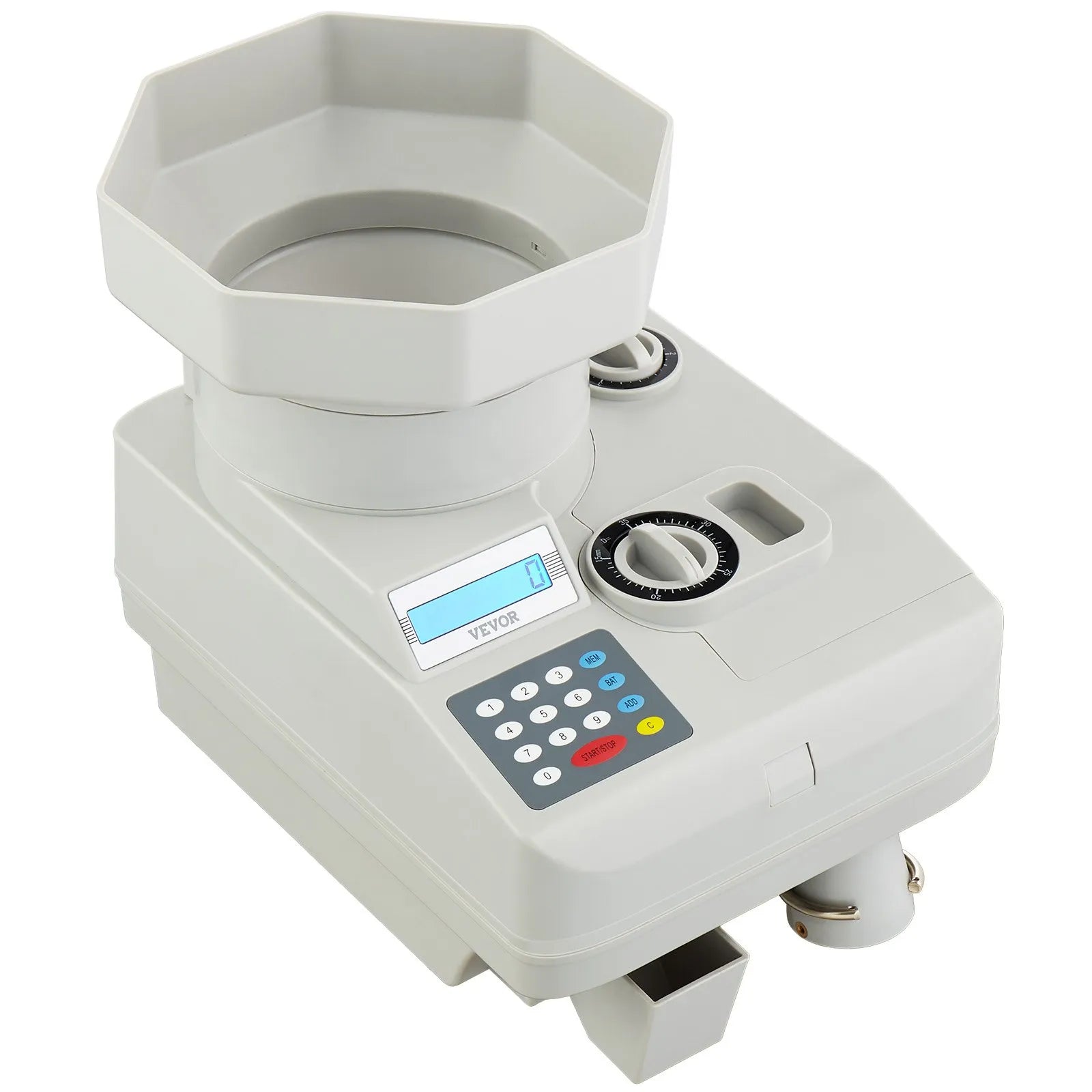 VEVOR Coin Counter Professional Coin Sorter LED Display Holds up to 11000 Coins
