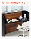 VEVOR Reception Desk Rectangular Front Counter Table 62.99 in Salon Office Table
