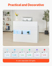 VEVOR Reception Desk Rectangular Front Counter Table 47.24 in White Office Table