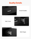 VEVOR Reception Desk Rectangular Front Counter Table 47.24 in Black Office Table