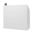 VEVOR Reception Desk Rectangular Front Counter Table 46.46 in White Office Table