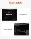 VEVOR Reception Desk L-Shaped Front Counter Table 55.12 in Black Office Table
