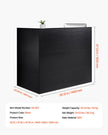 VEVOR Reception Desk L-Shaped Front Counter Table 55.12 in Black Office Table