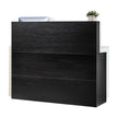 VEVOR Reception Desk L-Shaped Front Counter Table 55.12 in Black Office Table