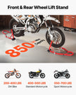 VEVOR Motorcycle Front & Rear Stand Lift 850lb Spoolift Paddock Swingarm Arm Red