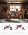 VEVOR Motorcycle Front & Rear Stand Lift 850lb Spoolift Paddock Swingarm Arm Red
