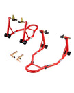 VEVOR Motorcycle Front & Rear Stand Lift 850lb Spoolift Paddock Swingarm Arm Red