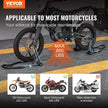 VEVOR Motorcycle Stand Lift, 850lbs Front Rear Combo Stand Lift Stand, Front and Rear Wheel Fork Stand, U+L Fork Swingarm Spool, Compatible with Most Yamaha Honda Kawasaki Suzuki Motorcycles, Black