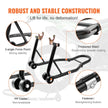 VEVOR Motorcycle Stand Lift, 850lbs Front Rear Combo Stand Lift Stand, Front and Rear Wheel Fork Stand, U+L Fork Swingarm Spool, Compatible with Most Yamaha Honda Kawasaki Suzuki Motorcycles, Black