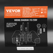 VEVOR 1.5 HP Pool Pump Motor, 56Y Frame, 115V((12.8 Amps))/230V(6.4 Amps) 3450 RPM, 60Hz, 1.1 Service Factor, 90?F/250V Capacitor, CCW Rotation Square Flange Replacement Motor