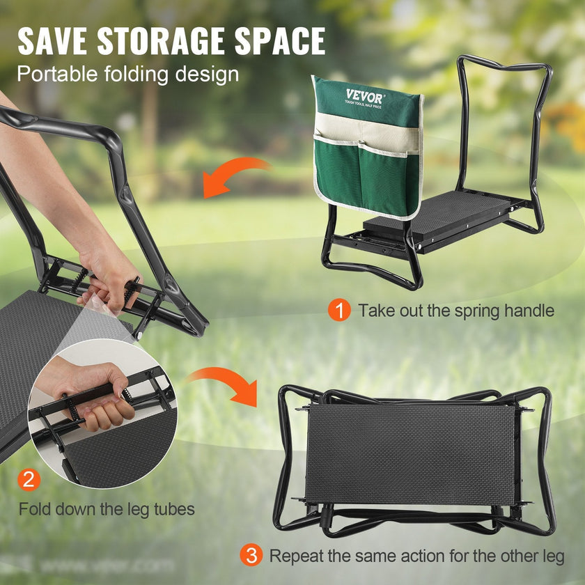 VEVOR Garden Kneeler and Seat, 330 lbs Load Capacity, 8