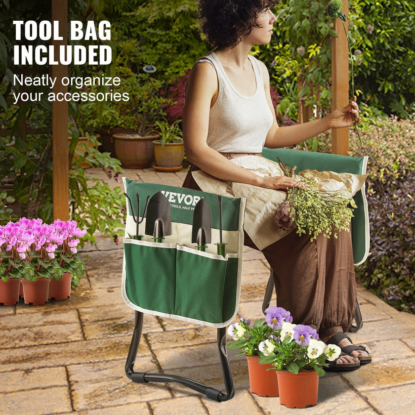 VEVOR Garden Kneeler and Seat, 330 lbs Load Capacity, 8