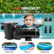 VEVOR Above Ground Pool Pump, 1HP, 80 GPM Max. Flow Single Speed Swimming Pool Pump, 120V 3450 RPM 36 ft Max. Head Lift Pool Pump with Filter Basket, for Above Ground Pools Hot Tubs Spas