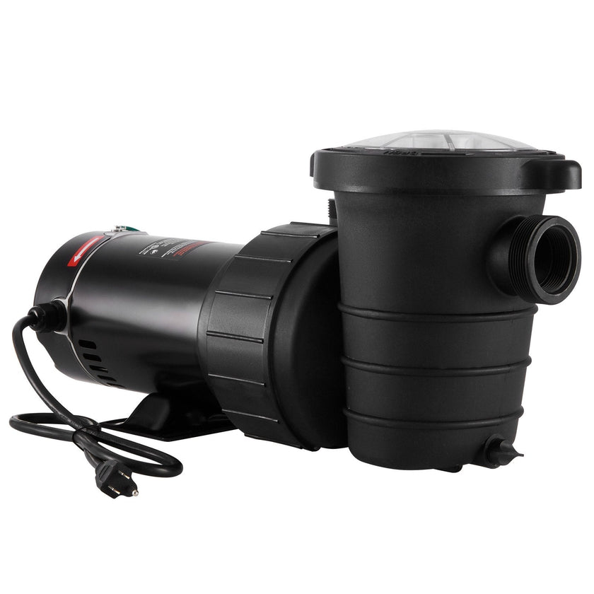 VEVOR Above Ground Pool Pump, 1HP, 80 GPM Max. Flow Single Speed Swimming Pool Pump, 120V 3450 RPM 36 ft Max. Head Lift Pool Pump with Filter Basket, for Above Ground Pools Hot Tubs Spas