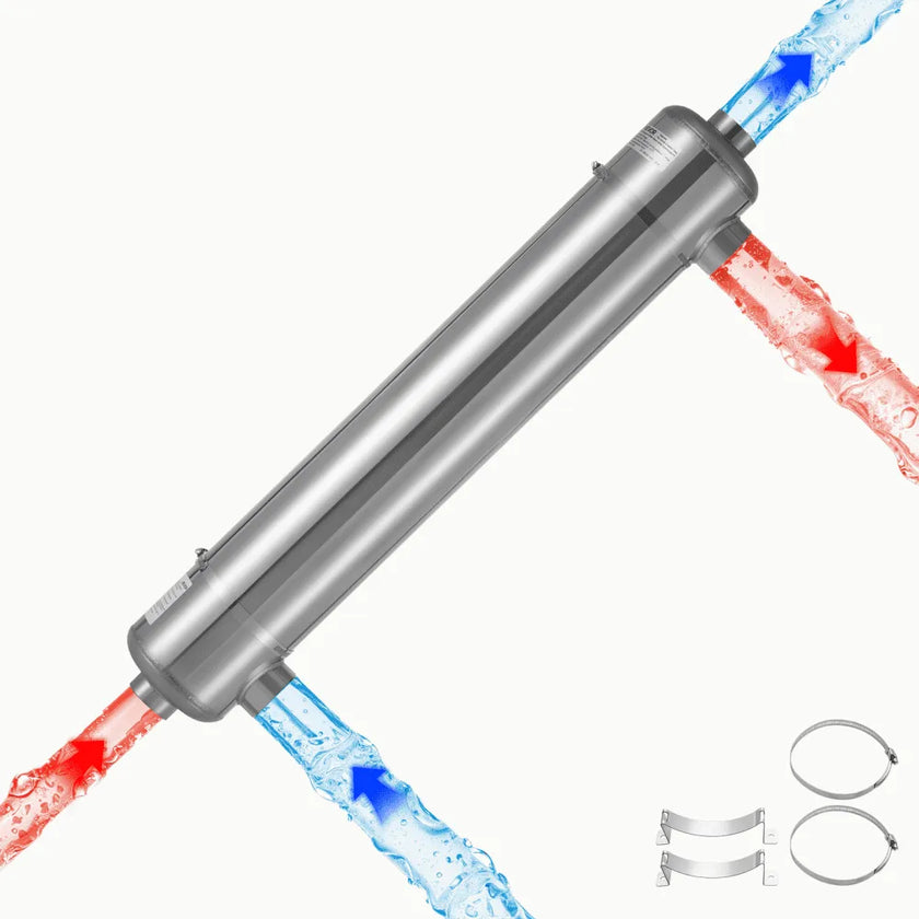 360K BTU Pool Heat Exchanger – 316L Stainless Steel Water-to-Water Heating System