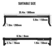 VEVOR Window Box Brackets 88lbs Planter Box Brackets 35.4 x 7.8 x 5.9 in Black Planter Mounting Bracket Iron Material Black Window Box Hanger Bracket for Flower Box Durable Window Box Holder