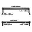 VEVOR Window Box Brackets 88lbs Planter Box Brackets 35.4 x 7.8 x 5.9 in Black Planter Mounting Bracket Iron Material Black Window Box Hanger Bracket for Flower Box Durable Window Box Holder