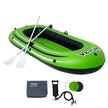 VEVOR Inflatable Boat, 2-Person Inflatable Fishing Boat, Strong PVC Portable Boat Raft Kayak, Includes 45.6 in Aluminum Oars, High-Output Pump and Fishing Rod Holders, 500 lb Capacity for Adults, Kids