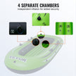 VEVOR Inflatable Boat, 3-Person Inflatable Fishing Boat, Strong PVC Portable Boat Raft Kayak, 45.6